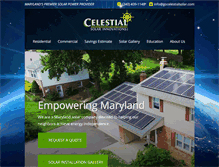 Tablet Screenshot of celestialsolarinnovations.com